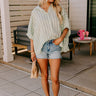 Sea Breeze Oversized Button Up in Mint Image 1