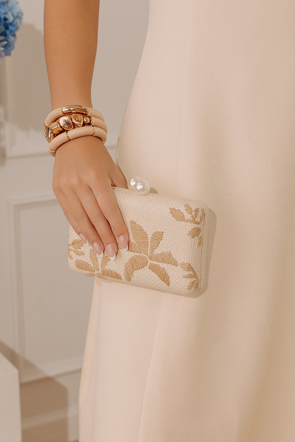 Seaside Chic Raffia Woven Clutch Image - 1