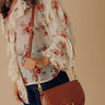 Alise Faux Leather Woven Crossbody in Brown Image - 1