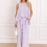 Courtyard Charm High Waist Wide Leg Pants in Lavender Image 1