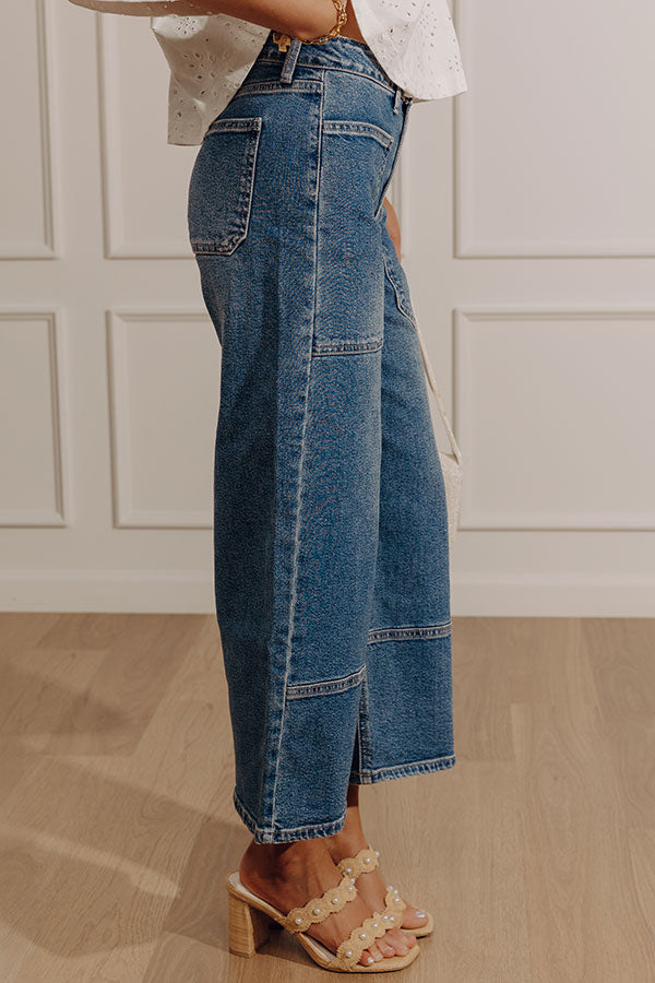 The Maeve High Waist Wide Leg Crop Jean in Medium Wash Image - 2