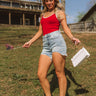 Lake Life Seamless Tank in Red Image 1