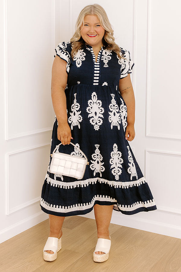 Catching Feelings Midi Dress Curves Image 1