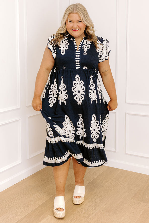 Catching Feelings Midi Dress Curves Image 4