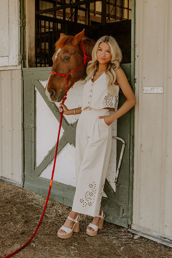 Soho Lifestyle High Waist Eyelet Pants Image 1