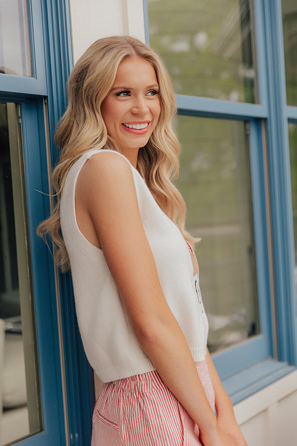 Beary Patriotic Embroidered Top Image - 2