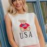 Beary Patriotic Embroidered Top Image - 1