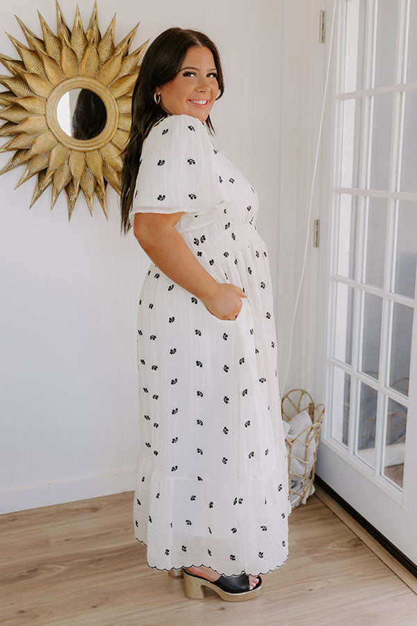 Prairie Whisper Floral Embroidered Midi Dress Curves Image 2