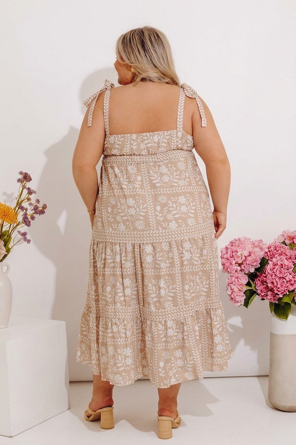 Sweet Embrace Floral Midi Dress Curves Image - 4