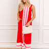 Beachside Bliss Linen-Blend Midi Dress in Red Image 1