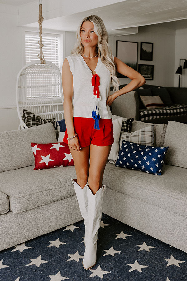 Firecracker Fete Front Tie Knit Top Image 2