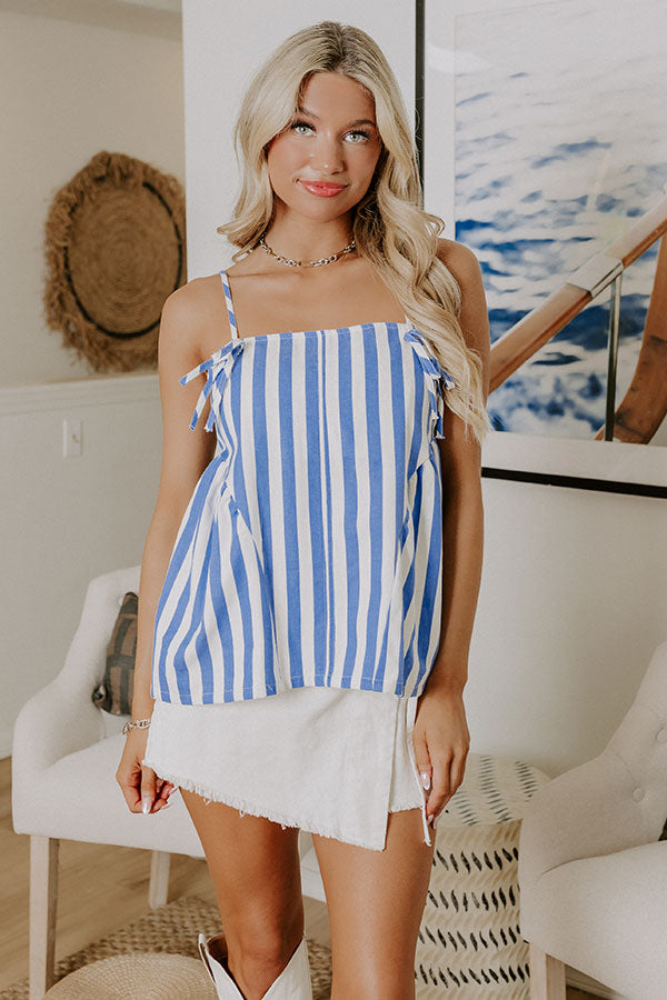 Sweet Serendipity Stripe Top in Blue Image 1