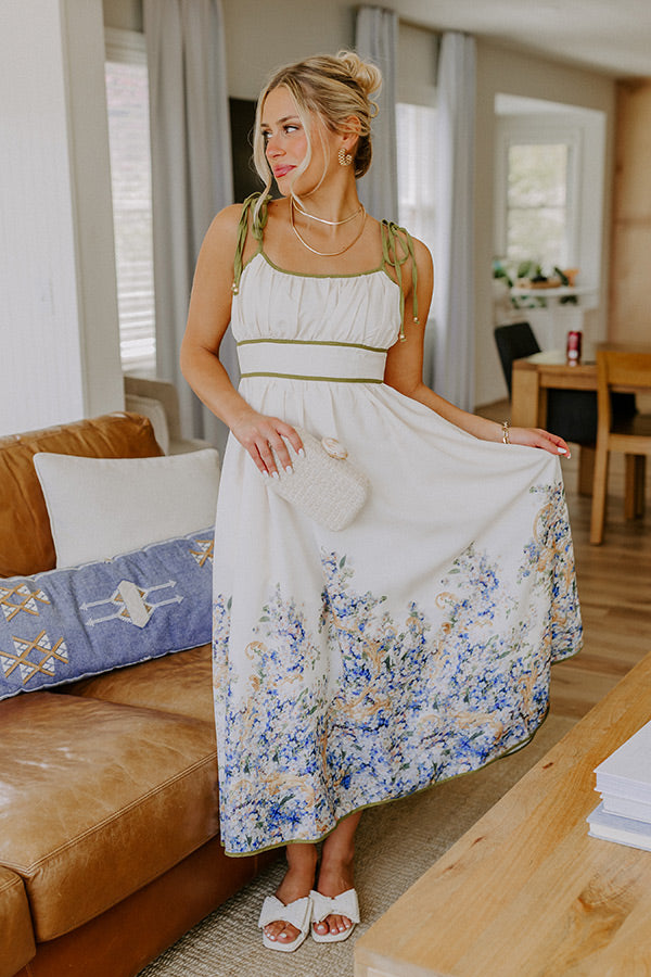 Breezy Elegance Linen-Blend Midi Dress Image 1