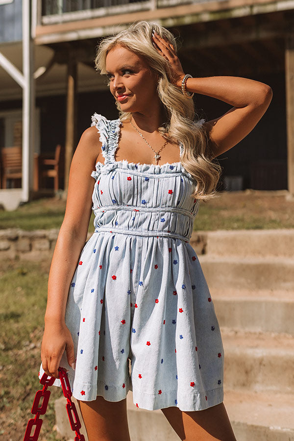 Surrounded By The Starlight Embroidered Romper Image 1