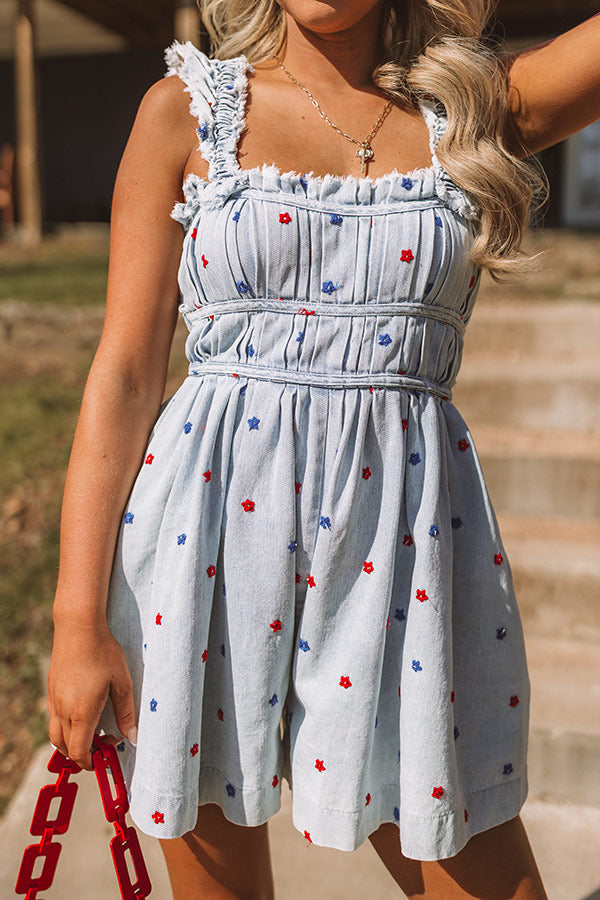 Surrounded By The Starlight Embroidered Romper Image 4