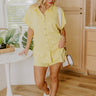 Carefree Charm Button Down Romper In Yellow Image 1