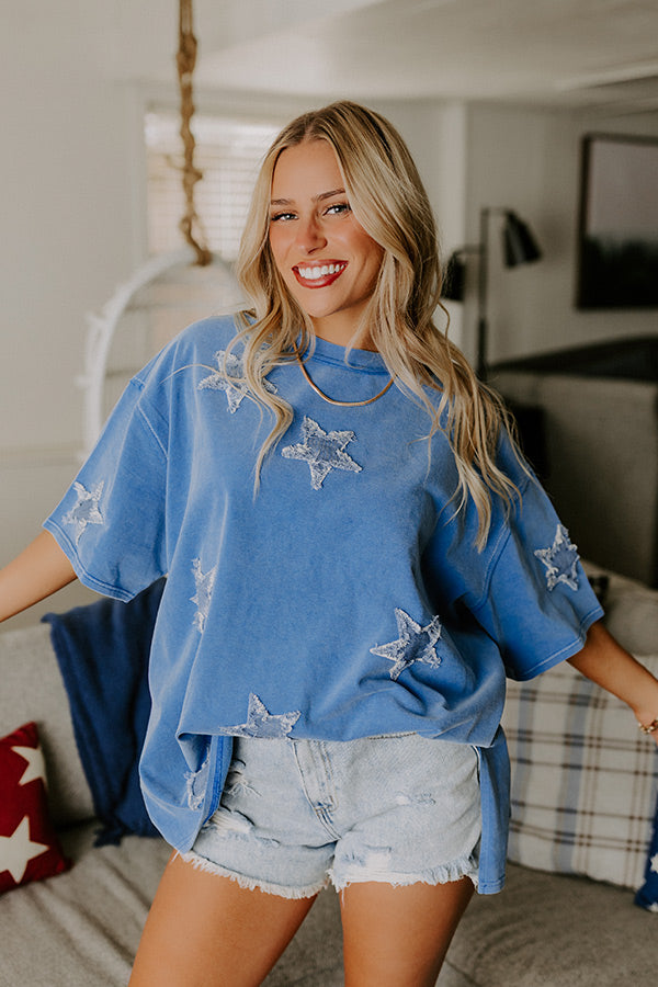 Reach For The Stars Vintage Wash Oversized Tee Image 4