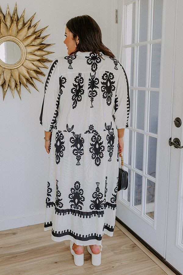 Playa Del Perfection Midi Dress in Cream Curves Image 4