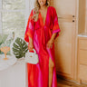 Ocean Whimsy Satin Maxi Dress Image 1