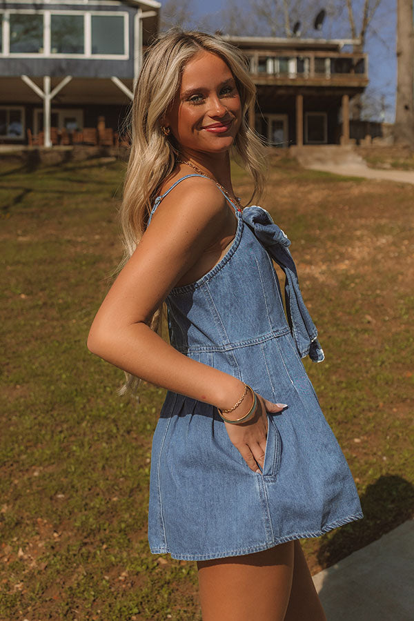 Small Town Parade Denim Romper Image 5