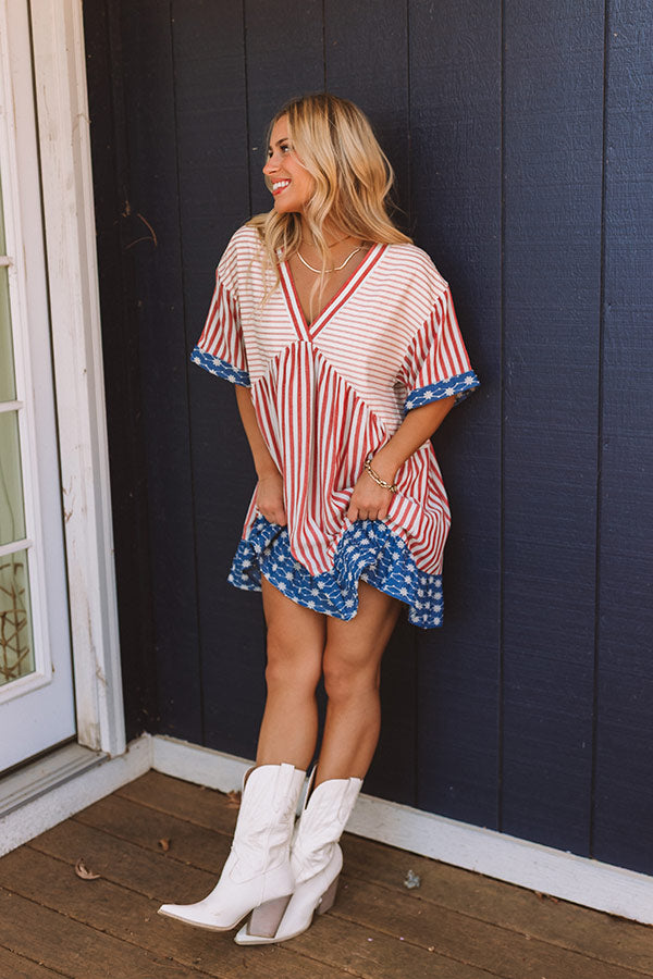 faith mini dress Faith and Freedom Stripe Babydoll Mini Dress – Impressions Online Boutique