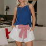 The Sabrina High Waist Wide Leg Shorts in White Image 1