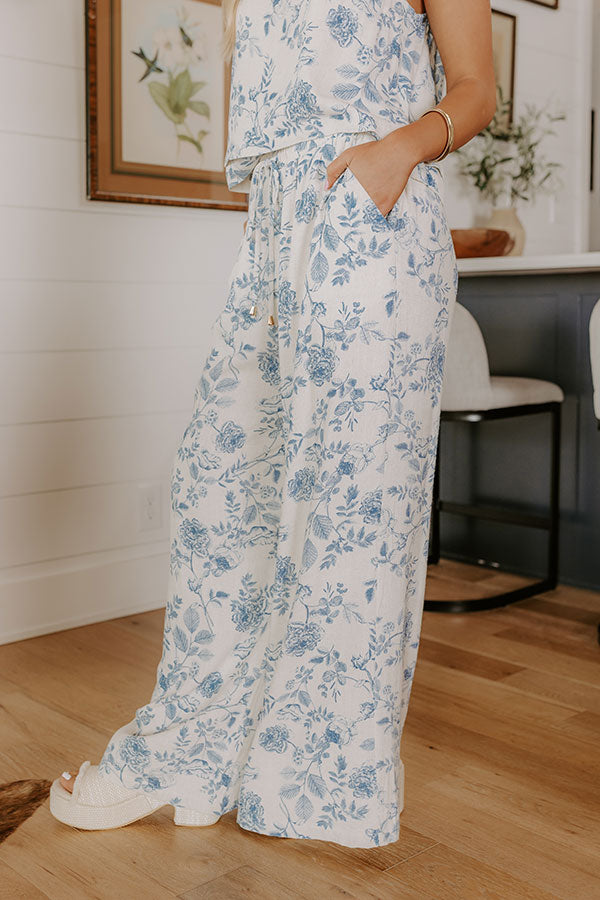 Tuscany Villa High Waist Linen-Blend Pants Image 3