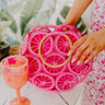 Coastal Charm Woven Tote in Pink Image 1