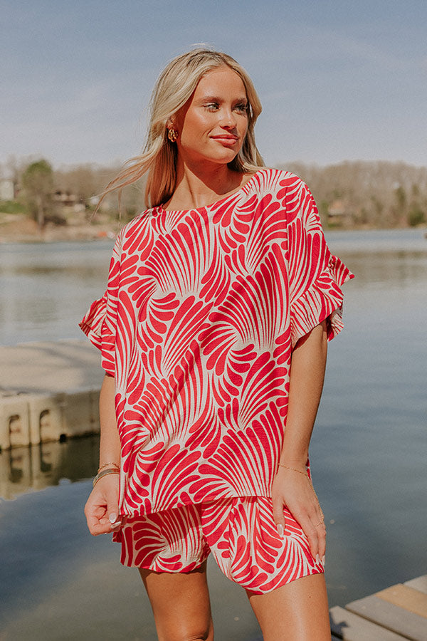 Vacay Bliss Shift Top in Hot Pink Image 1