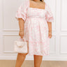 Romantic Cottage Floral Mini Dress Curves Image - 1