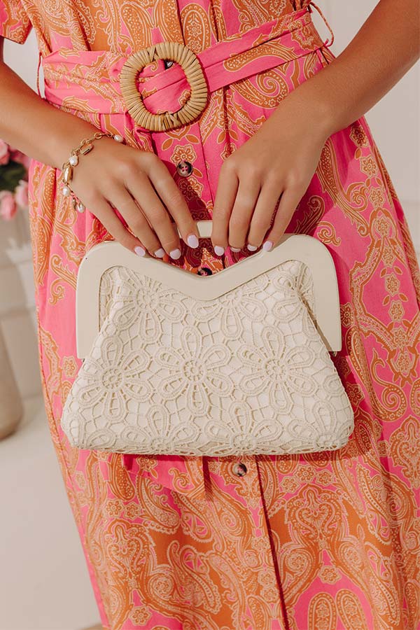 Boho Moment Crochet Purse In Cream