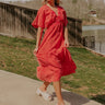 Pursuit Of Happiness Midi Dress in Red Image 1