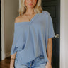 Casual Hangout Tee in Airy Blue Image 1