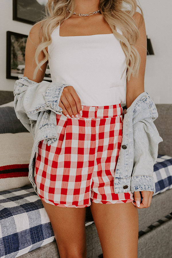 The Charlie High Waist Gingham Shorts Image 2