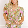 Peony Fields Peplum Top Image - 1