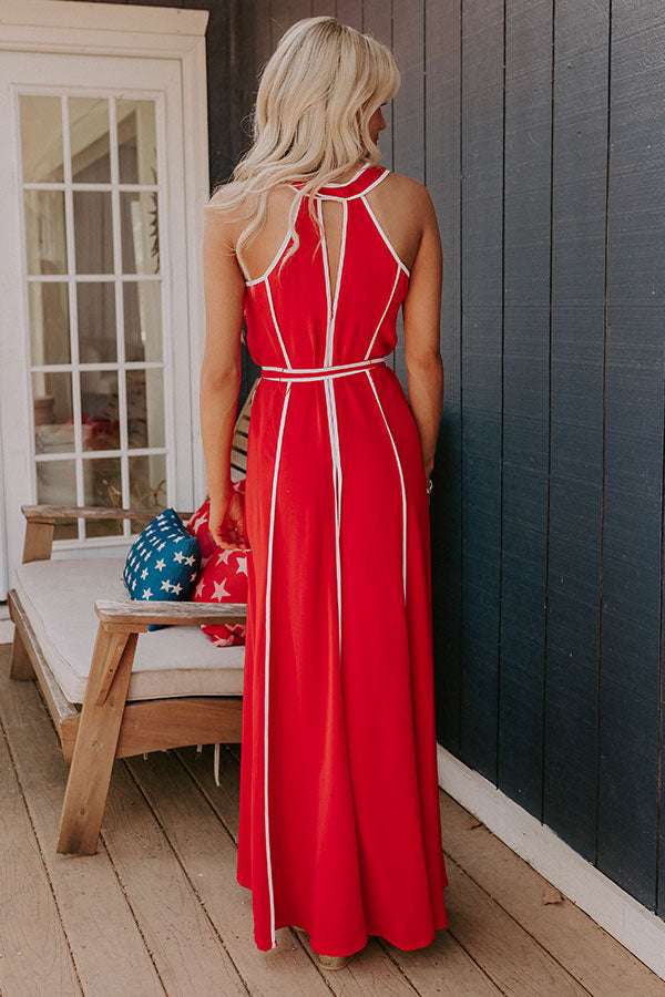 red dress boutique jumpsuit Red Jumpsuit With Cut Out