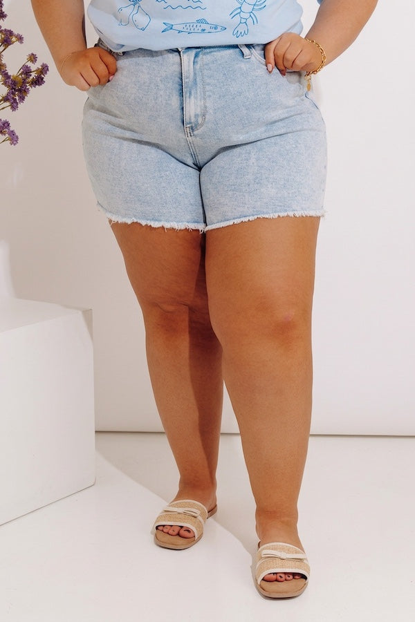 JUDY BLUE Brooklyn High Waist Mineral Wash Shorts Curves Image - 2