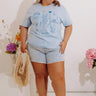 JUDY BLUE Brooklyn High Waist Mineral Wash Shorts Curves Image - 1