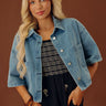 First Class Chic Denim Button Up Image - 1