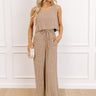 Cafe Chic High Waist Linen-Blend Pants Image 1