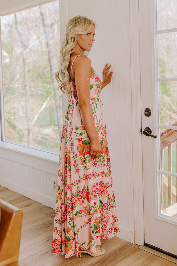 Date Night in Venice Floral Maxi Dress S / Pink Date Night in Venice Floral Maxi Dress S / Pink