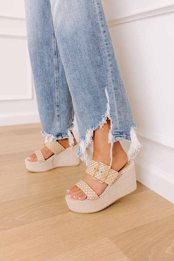 The Amaya Woven Platform Wedge in Natural Image 1