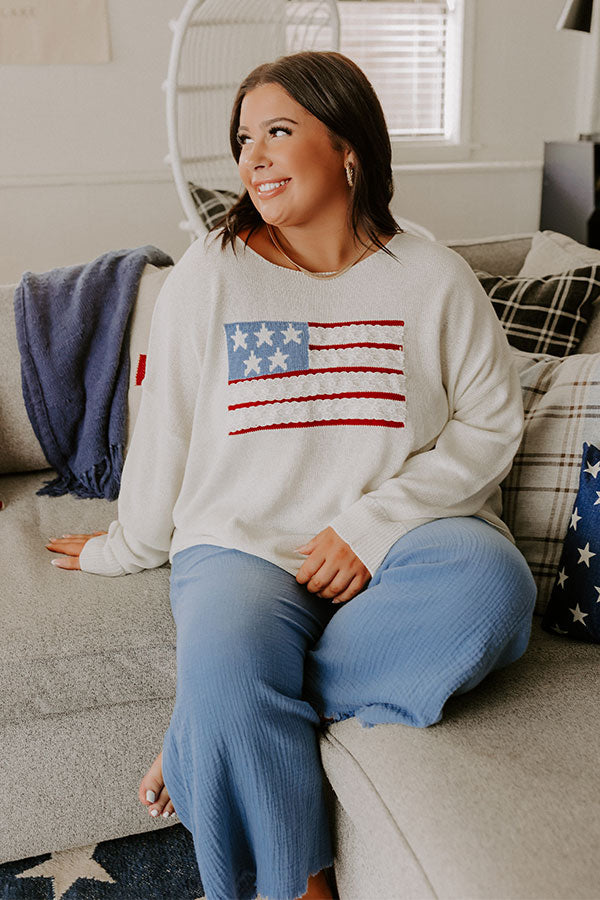 Star-Spangled Evening Knit Sweater Curves Image 5