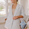 Sail Away Linen-Blend Stripe Blazer Image 1