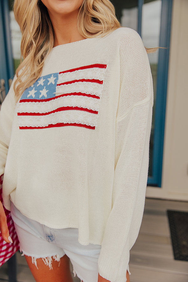 Star-Spangled Evening Knit Sweater Image - 2