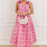 Twilight Garden Jacquard Midi Dress in Pink Image 1