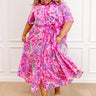 Full Bloom Button Down Midi Dress Curves Image 1