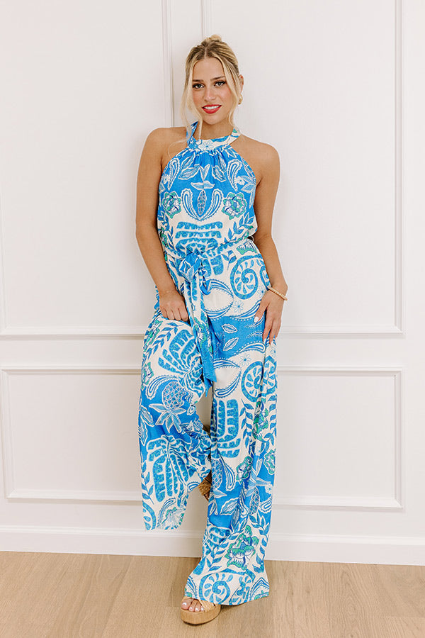 Caribbean Coast Floral Wide Leg Jumpsuit Image 4