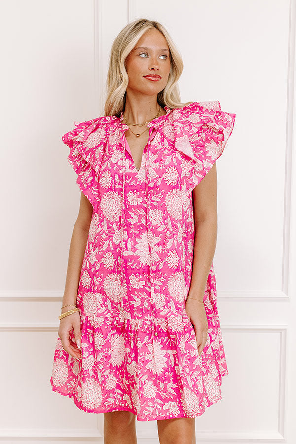 Garden Glance Floral Mini Dress in Blush Image 1 pink Sonoma Charm Floral Midi Dress 