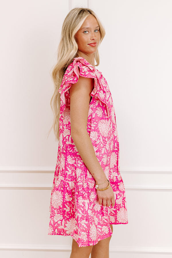 Garden Glance Floral Mini Dress in Blush Image 4 pink Sonoma Charm Floral Midi Dress 